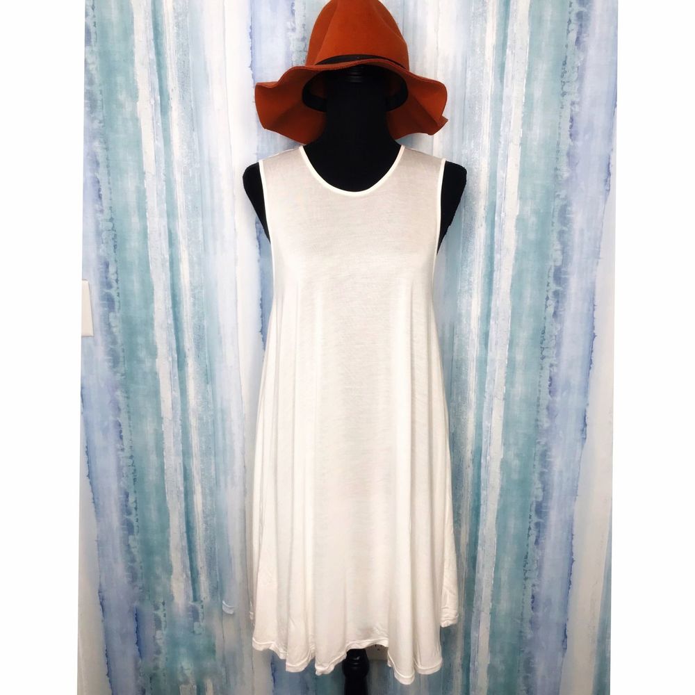 Free People Beach White Swing Tank Cover Dress XS
